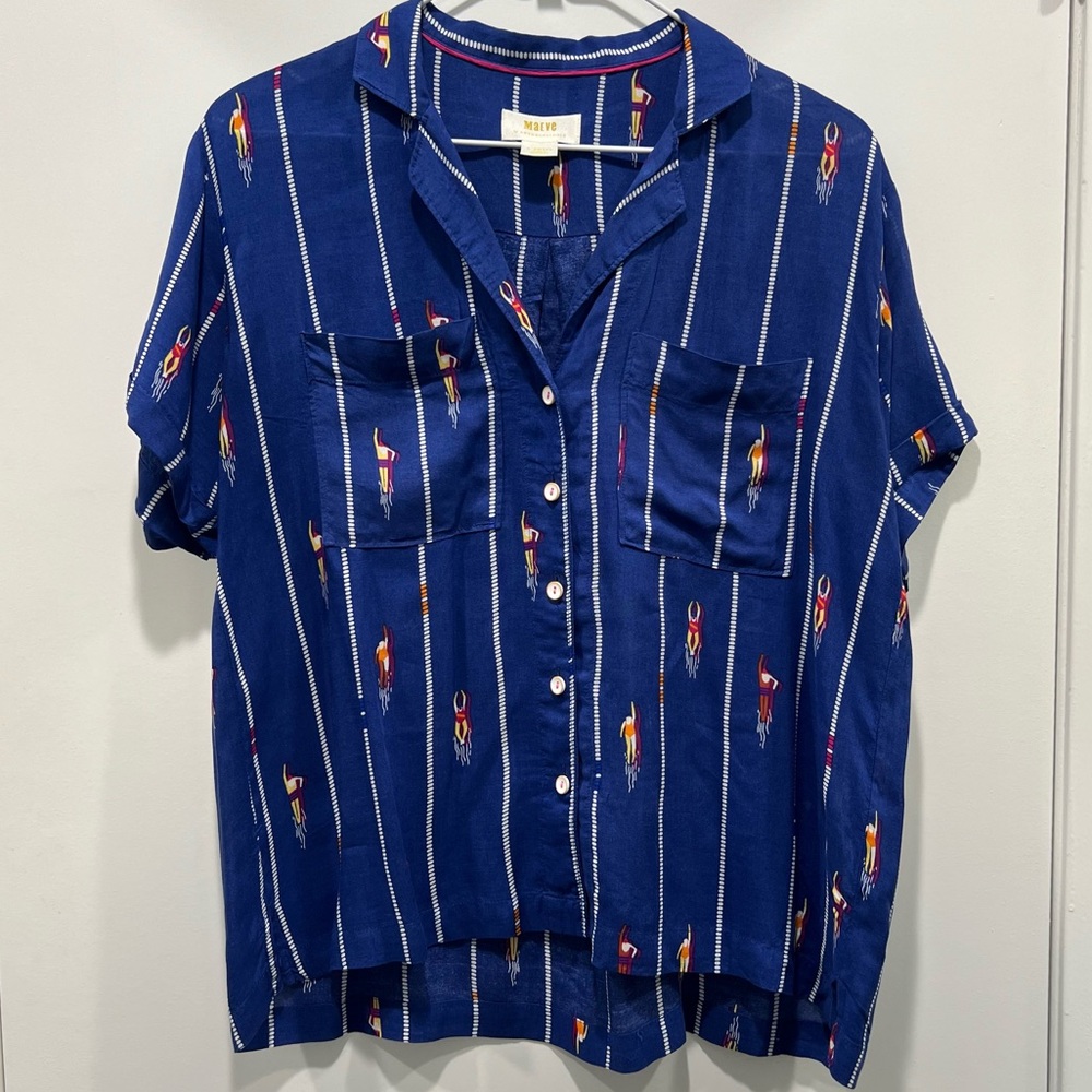 Maeve Short Sleeve Button-Up Shirt